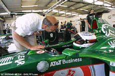Narain Karthikeyan at his Formula One test, Silverstone. 