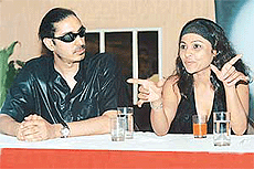 Sukhbir and Mohini Singh address a press conference in a Sector 35 hotel in Chandigarh on Thursday. 