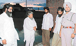 Four suspects (from left to right) Nirmal Singh, Gurnam Singh, Gurcharan Singh and Nirmal Singh involved in the murder of two children of Siau village after their arrest on Tuesday. 