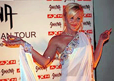 US-based former model, Gena Lee Nolin, who plays a focal character in the Columbia Tri Star's new series "Sheena," on a promotional tour in Mumbai on Tuesday.