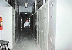 Lockers given to students lie in the corridors due to shortage of space in the Northern India Institute of Fashion Technology, Industrial Area (Phase VII), SAS Nagar. 