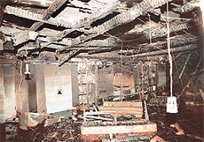 This is what remains of Pub-22, which was gutted in a major fire in the wee hours, in Chandigarh on Thursday.
