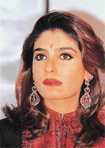 Raveena...Getting into the act