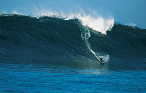 U.S. surfer Mike Parsons tackles a huge wave on the Cortes Bank off the coast of California earlier this year. Parsons surfed the biggest wave ever ridden, 60-70 feet (18-21 metres), during the surfing session in the middle of the Pacific Ocean. 
