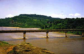 River Beas in in spate, this photo was taken from a place near the Sujanpurtira bridge.