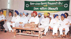 Participants at a training camp organised by the Department of Agriculture in Sahnewal, Ludhiana, on Wednesday. 