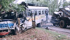 A view of an accident.