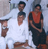 Haryana Vikas Party general secretary, Mr Surendra Singh, talking to mediapersons in Ambala on Sunday.