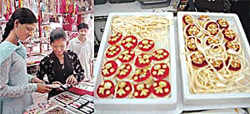 A wide range of rakhis are available in the market, making it difficult for customers to make a selection.