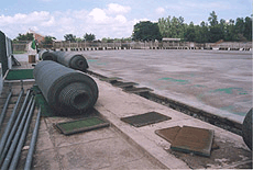 Costly Astro-Turf of Guru Nanak Dev University which was donated to Gurdwara Bhaini Sahib of the Namdharis. 