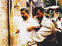Arvind Johari, promoter of Cyberspace Infosys Ltd, on his way to the special CBI court in Mumbai 