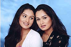 Youngest of Kolhapure sisters Tejaswani (left) who makes her film debut with Padmini.