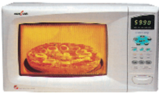 Use a drip pan to avoid food spills in a microwave