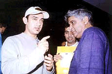 Amir Khan, Karan Johar and Javed Akhtar at the two-day transformation agenda of the media and entertainment industry.