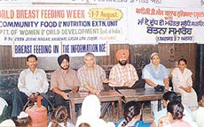 Breast-feeding week was celebrated in Ludhiana from August 1 to August 7.