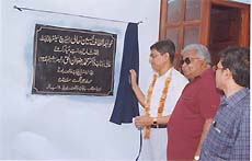 Dr M. R. Haque inaugurating the Hali Reserch center at Panipat.