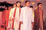 Students of STG walk on the ramp.