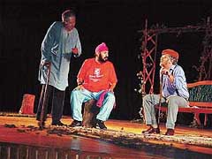 From left to right  Das, Malhotra and Nat share a poignant moment in the play.