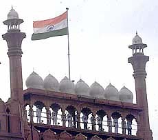 National Flag flying high at the Red Fort 