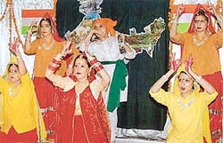 Members of Gayatri Club celebrate Independence Day in Ludhiana.