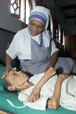 Sister Georgina, who heads the Nirmal Hriday (Pure Heart) home for the sick and dying, set up by Mother Teresa in 1952