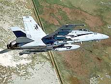 An F/A-18 Hornet 
