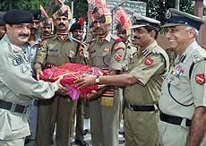 The Pakistan-India Wagah border post