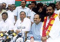 Mulayam Singh Yadav and senior leader Amar Singh
