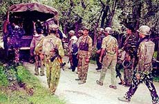 Reinforcements being rushed to the spot of an encounter.