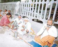 Surviving on alms: Beggars outside Dandi Swami temple in Ludhiana