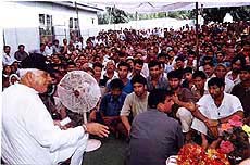 Jammu and Kashmir Chief Minister Farooq Abdullah.