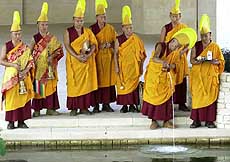 Tibetan Buddhist monks from the Drepung Loseling Monastery