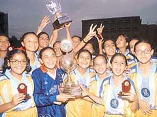 Jubiliation time for soccer eves of St Stephens School, Sector 45
