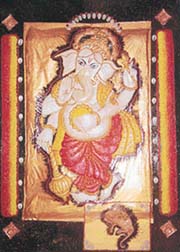 You can use puja material to create an idol at home