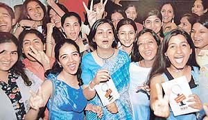NIFD designers in a jubilant mood after receiving the annual designing awards at a function held on the NIFD campus in Chandigarh on Wednesday.