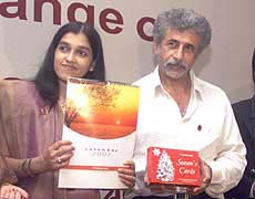 Film actor Naseeruddin Shah and his wife Ratna Shah