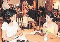 A view of a crowded restaurant in Ludhiana. 