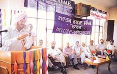 The Atma Raksha Sangh holds a convention in Ludhiana on Sunday. 