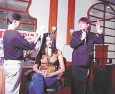 Sylvie at a seminar on hairstyles in Ludhiana on Tuesday.