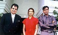 Dilip Kumar, Miss World Priyanka Chopra and Ajay Devgan 