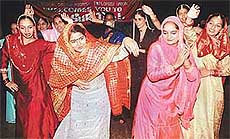 Employees of the Sector 32 Government Medical College and Hospital present giddha' at a cultural programme, 'Sur Taal, in Tagore Theatre, Chandigarh, on Sunday.