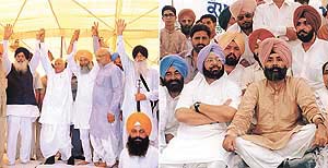 Akali Dal and Congress rallies 