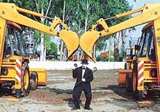 A show organised by Escorts JCB Limited at Daulat Singhwala village on Monday