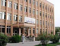 A man walks towards the Supreme Court building in the Afghan capital of Kabul on Tuesday