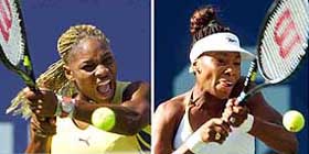 Sisters Serena(left) and Venus Williams(right), both shown in their respective semifinals at the US Open on Friday. 