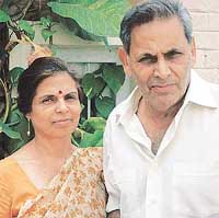 Savita and her husband R.K. Sethi 