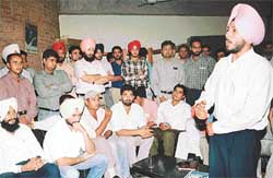Santokhwinder Singh Nabha, SOPU candidate for the post of president