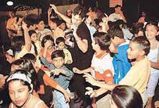 Punjabi Pop singer Jasbir Jassi performs in the Gymkhana Club, Panchkula, on Saturday night. 