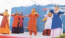 TALENT HUNT: Students perform at a contest held at Ramgarhia Girls College in Ludhiana on Saturday.