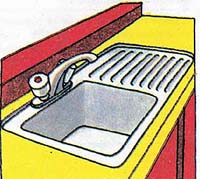 Prevent water marks on your steel sink